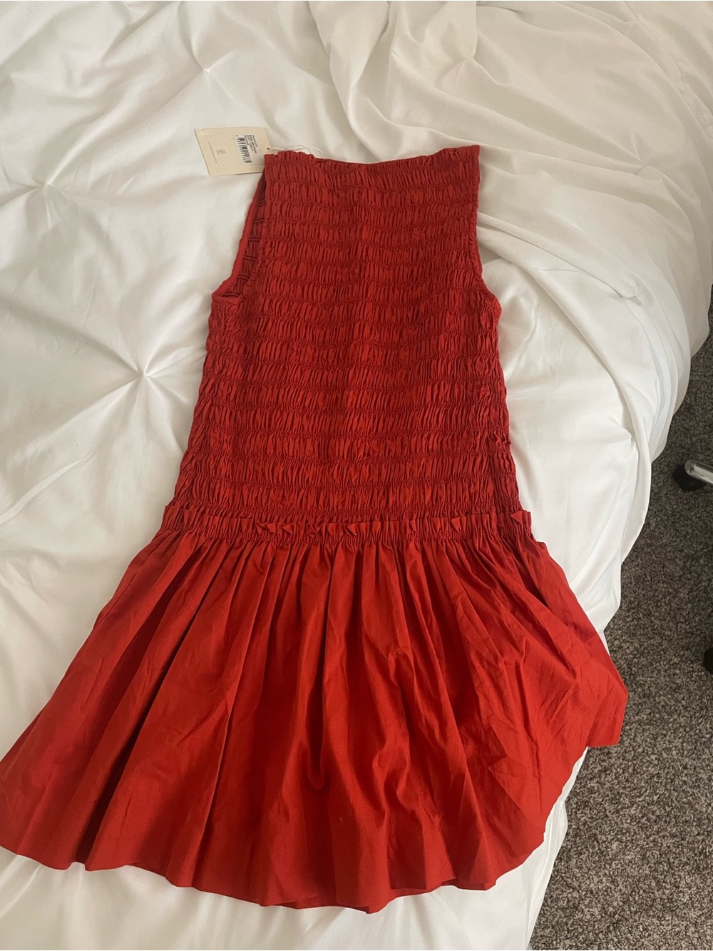 Faithfull the brand Maria Mini Dress Dusty Tomato - Picture 6 of 8